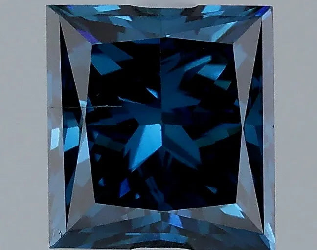 1.40ct Princess Lab Grown Diamond (Colour Fancy Deep Blue, Clarity SI1, Cut GD, IGI Certified)