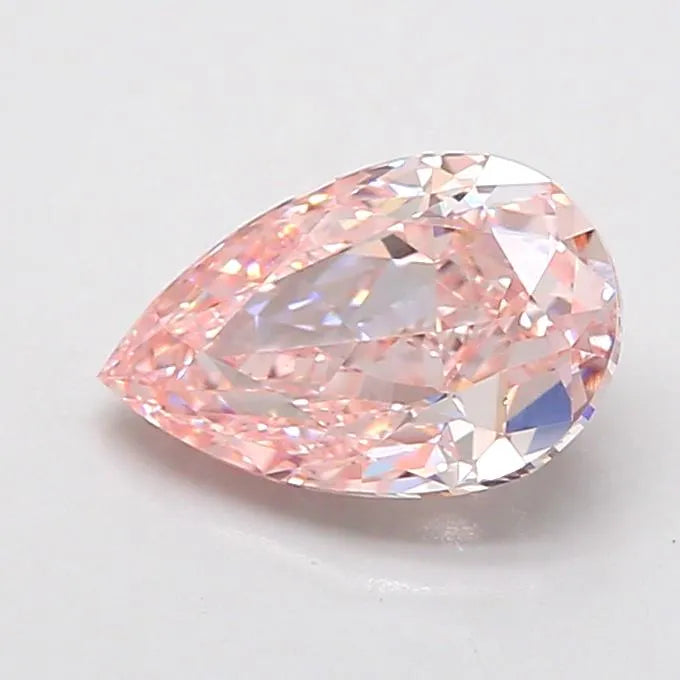 1.44ct Pear Lab Grown Diamond (Colour Fancy Pink, Clarity VVS2, IGI Certified)