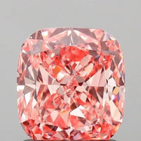 1.50ct Cushion brilliant Lab Grown Diamond (Colour Fancy Intense Pink, Clarity VS1, Cut GD, IGI Certified)