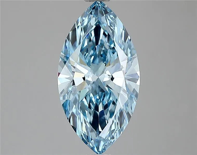 1.50ct Marquise Lab Grown Diamond (Colour Fancy Vivid Blue, Clarity VS1, IGI Certified)