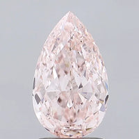 1.50ct Pear Lab Grown Diamond (Colour Fancy Intense Pink, Clarity VS2, IGI Certified)