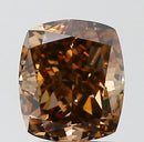 1.51ct Cushion brilliant Natural Diamond (Colour Fancy Dark Orangey Brown, Clarity VVS2, GIA Certified)