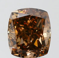 1.51ct Cushion brilliant Natural Diamond (Colour Fancy Dark Orangey Brown, Clarity VVS2, GIA Certified)