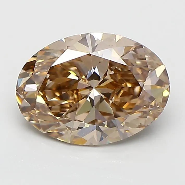 1.51ct Oval Lab Grown Diamond (Colour Fancy Brown, Clarity VS1, IGI Certified)