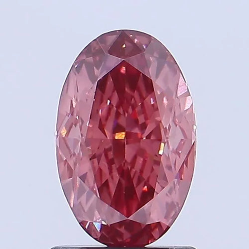 1.52ct Oval Lab Grown Diamond (Colour Fancy Intense Brownish Pink, Clarity VS1, IGI Certified)