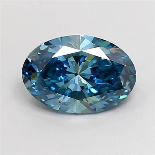 1.53ct Oval Lab Grown Diamond (Colour Fancy Vivid Blue, Clarity VS2, IGI Certified)