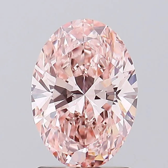 1.53ct Oval Lab Grown Diamond (Colour Fancy Vivid Pink, Clarity VS1, IGI Certified)
