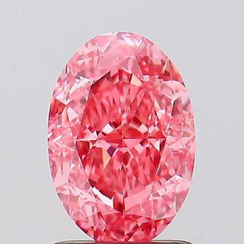 1.56ct Oval Lab Grown Diamond (Colour Fancy Vivid Pink, Clarity VVS2, IGI Certified)