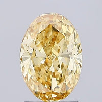 1.57ct Oval Lab Grown Diamond (Colour Fancy Vivid Brownish Yellow, Clarity VS2, IGI Certified)