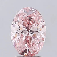 1.58ct Oval Lab Grown Diamond (Colour Fancy Vivid Pink, Clarity VVS2, IGI Certified)