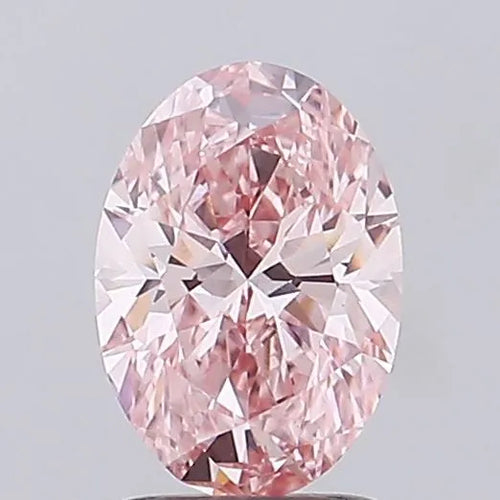 1.58ct Oval Lab Grown Diamond (Colour Fancy Vivid Pink, Clarity VVS2, IGI Certified)