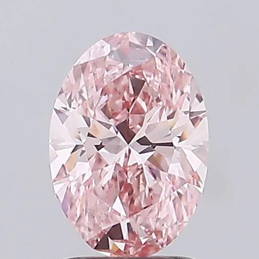 1.58ct Oval Lab Grown Diamond (Colour Fancy Vivid Pink, Clarity VVS2, IGI Certified)