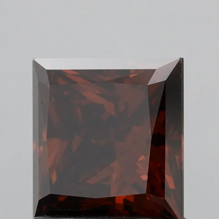 1.60ct Princess Lab Grown Diamond (Colour Fancy Vivid Brown Red, Clarity VVS1, IGI Certified)