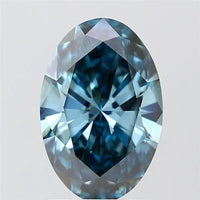 1.61ct Oval Lab Grown Diamond (Colour Fancy Deep Blue, Clarity VVS2, IGI Certified)