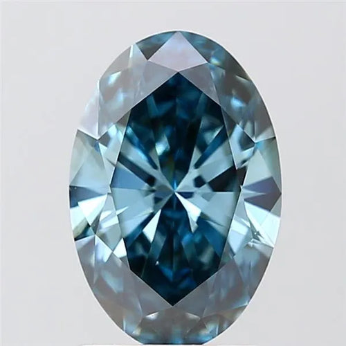 1.61ct Oval Lab Grown Diamond (Colour Fancy Deep Blue, Clarity VVS2, IGI Certified)