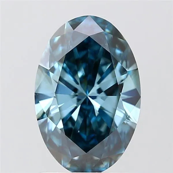 1.61ct Oval Lab Grown Diamond (Colour Fancy Deep Blue, Clarity VVS2, IGI Certified)