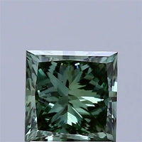 1.70ct Princess Lab Grown Diamond (Colour Fancy Vivid Green, Clarity VS1, IGI Certified)