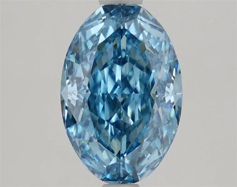 1.77ct Oval Lab Grown Diamond (Colour Fancy Vivid Blue, Clarity VS2, IGI Certified)