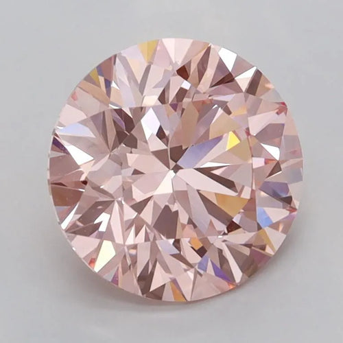 1.88ct Round Lab Grown Diamond (Colour Fancy Vivid Pink, Clarity VVS2, Cut ID, IGI Certified)