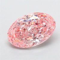 1.90ct Oval Lab Grown Diamond (Colour Fancy Vivid Pink, Clarity IF, IGI Certified)
