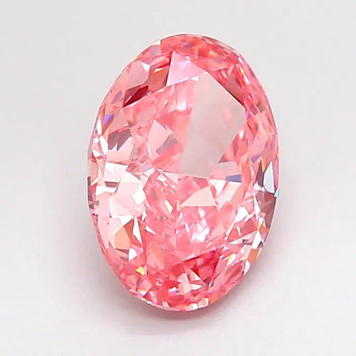1.96ct Oval Lab Grown Diamond (Colour Fancy Vivid Pink, Clarity FL, IGI Certified)