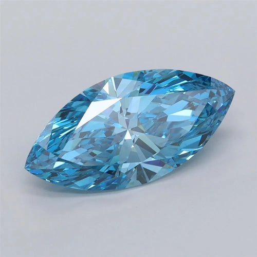 1.98ct Marquise Lab Grown Diamond (Colour Fancy Vivid Blue, Clarity VVS2, IGI Certified)