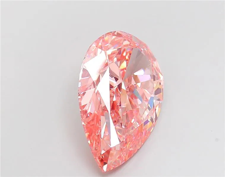 10.02ct Pear Lab Grown Diamond (Colour Fancy Vivid Pink, Clarity VS1, IGI Certified)