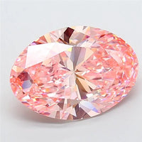 10.24ct Oval Lab Grown Diamond (Colour Fancy Vivid Pink, Clarity VS1, IGI Certified)