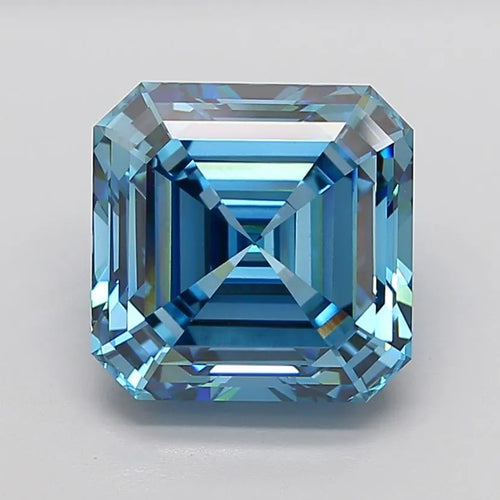 10.41ct Asscher Lab Grown Diamond (Colour Fancy Vivid Blue, Clarity VS1, IGI Certified)