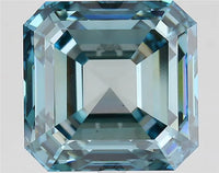13.72ct Square emerald Lab Grown Diamond (Colour Fancy Intense Green Blue, Clarity VS1, IGI Certified)