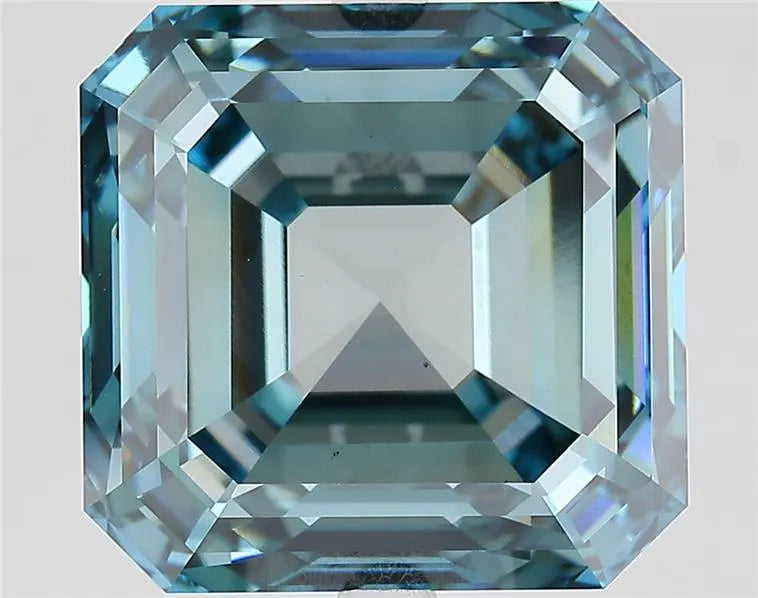 13.72ct Square emerald Lab Grown Diamond (Colour Fancy Intense Green Blue, Clarity VS1, IGI Certified)