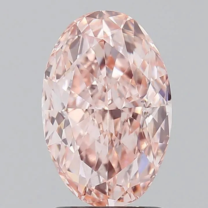 2.00ct Oval Lab Grown Diamond (Colour Fancy Intense Pink, Clarity VVS2, IGI Certified)