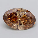 2.00ct Oval Lab Grown Diamond (Colour Fancy Light Brown, Clarity VVS2, IGI Certified)