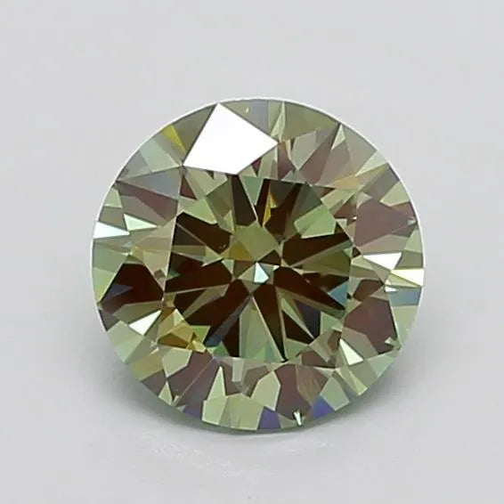 2.00ct Round Lab Grown Diamond (Colour Fancy Vivid Green, Clarity VS1, Cut EX, IGI Certified)