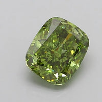 2.02ct Cushion modified Lab Grown Diamond (Colour Fancy Vivid Green, Clarity VVS2, IGI Certified)