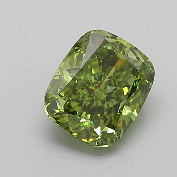 2.02ct Cushion modified Lab Grown Diamond (Colour Fancy Vivid Green, Clarity VVS2, IGI Certified)