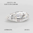 2.02ct Pear Lab Grown Diamond (Colour E, Clarity VS1, IGI Certified)