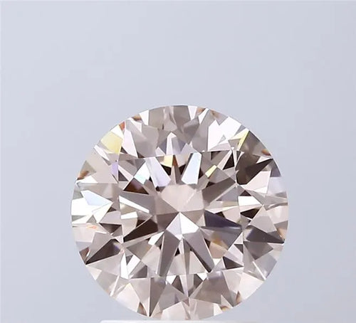 2.02ct Round Lab Grown Diamond (Colour Fancy Brownish Pink, Clarity VVS2, Cut VG, IGI Certified)