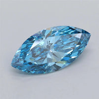 2.03ct Marquise Lab Grown Diamond (Colour Fancy Vivid Blue, Clarity VVS2, IGI Certified)