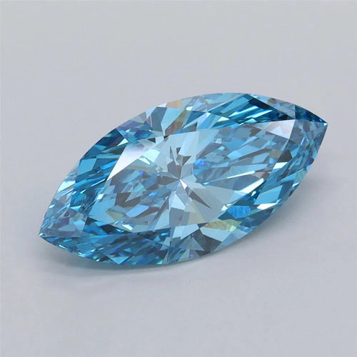 2.03ct Marquise Lab Grown Diamond (Colour Fancy Vivid Blue, Clarity VVS2, IGI Certified)