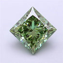 2.04ct Princess Lab Grown Diamond (Colour Fancy Vivid Green, Clarity VVS2, IGI Certified)