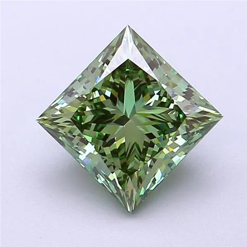 2.04ct Princess Lab Grown Diamond (Colour Fancy Vivid Green, Clarity VVS2, IGI Certified)