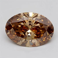 2.05ct Oval Lab Grown Diamond (Colour Fancy Light Brown, Clarity VVS2, IGI Certified)
