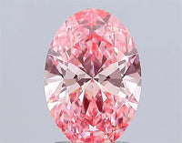 2.05ct Oval Lab Grown Diamond (Colour Fancy Vivid Pink, Clarity VS1, IGI Certified)