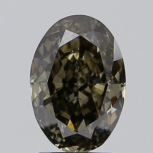 2.05ct Oval Lab Grown Diamond (Colour Fancy Yellowish Gray, Clarity VS2, IGI Certified)