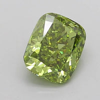 2.06ct Cushion modified Lab Grown Diamond (Colour Fancy Vivid Green, Clarity VVS2, IGI Certified)