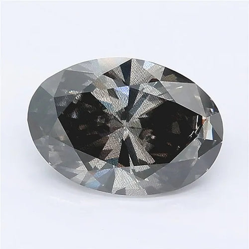 2.06ct Oval Lab Grown Diamond (Colour Fancy Light Gray, Clarity I2, IGI Certified)