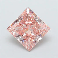 2.07ct Princess Lab Grown Diamond (Colour Fancy Intense Pink, Clarity VS1, IGI Certified)