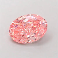 2.08ct Oval Lab Grown Diamond (Colour Fancy Vivid Pink, Clarity VVS1, IGI Certified)