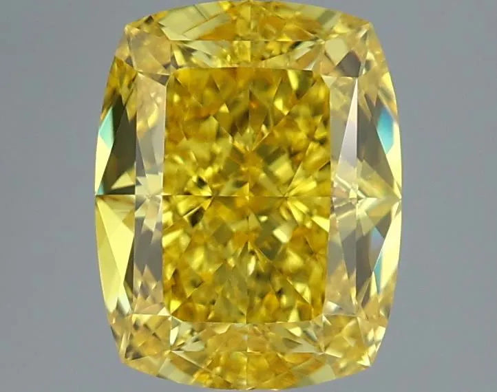 2.09ct Cushion modified Lab Grown Diamond (Colour Fancy Vivid Yellow, Clarity VVS2, IGI Certified)